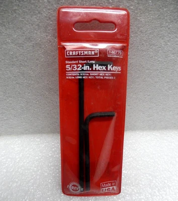 New Old Stock CRAFTSMAN 9 46779 ~  5/32” Long & Short Hex Key In Pouch USA - Image 1 of 2
