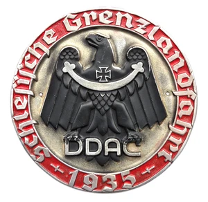 Plakette Badge Kühler Autoplakette Schlesische Grenzlandfahrt 1935 Automobilclub - Bild 1 von 5