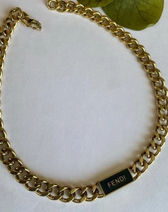 Fendi Signature Choker European Cut Chain-Link Necklace / FF-N-0032 - Bild 1 von 7