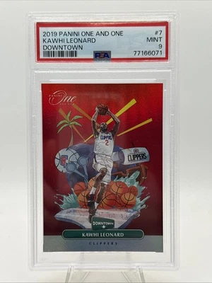 2019-20 Panini One And One Downtown Kawhi Leonard PSA 9 - Image 1 of 2