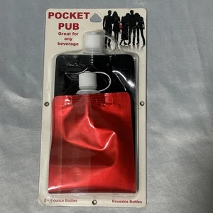 Rot & Schwarz Pocket Pub Mehrwegflasche 2er Pack 8 Oz. - Bild 1 von 2