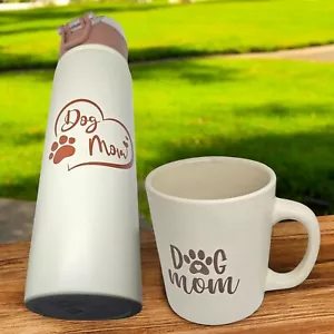 Dog Mom Coffee Mug and Tumbler Set - Picture 1 of 7