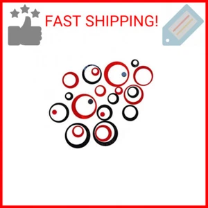 24Pcs Acrylic Circle Mirror Wall Stickers DIY Decals Modern Art Mural for Home L - Picture 1 of 2