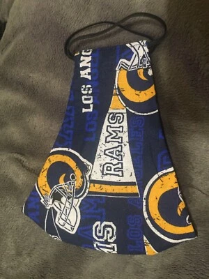 New HANDMADE Washable Multiple Layered Cotton Blend LA RAMS Face Mask  - Image 1 of 4