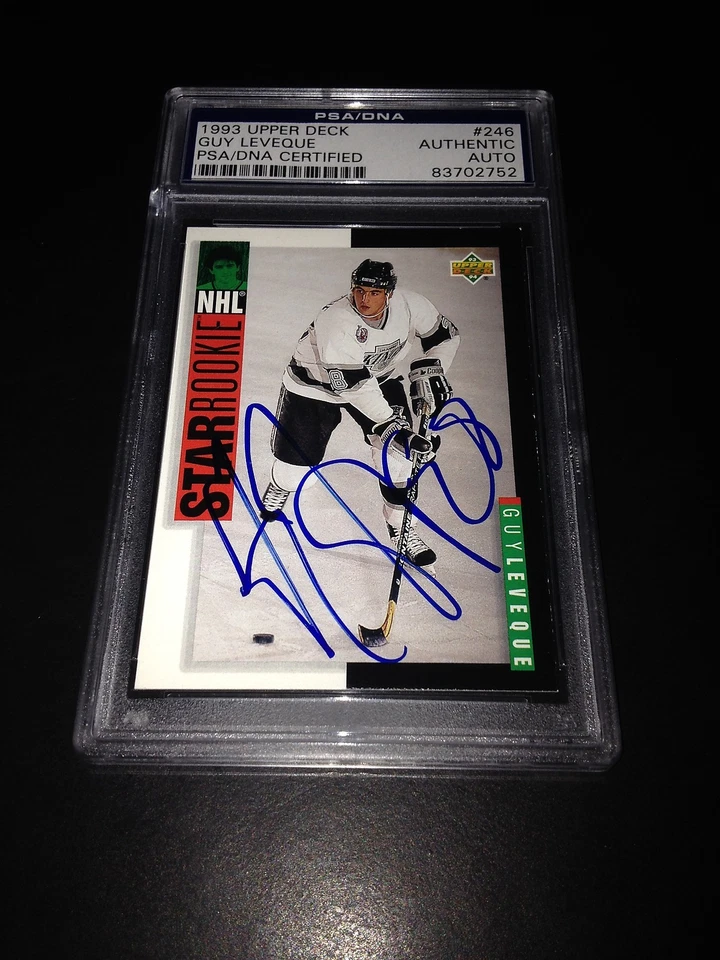 Guy Leveque Signed 1993-94 Upper Deck LA Kings Card PSA Slabbed #83702752 - Image 1 of 1