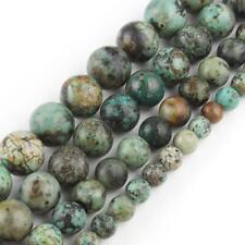 4-12mm Natural Turquoises Howlite Sediment Round Loose Beads for Jewelry Making