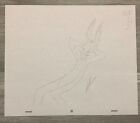 2000's BUGS BUNNY by Len Simon 12.5x10.5" Animation Pencil Drawing SIGNED #203