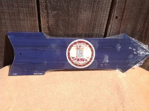 Virginia State Flagge This Way To Arrow Schild Richtung Neuheit Metall 17" x 5" - Bild 1 von 1