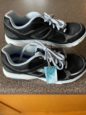 Tenis Dr. Scholls para dama 7,5 M negro/azul espuma viscoelástica ajuste fresco Foto 1 de 4