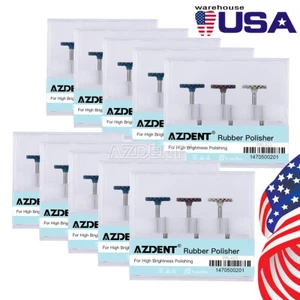 AZDENT Dental Composite Polishing Kit Diamond System RA Rubber Wheel Polisher US - Picture 1 of 12