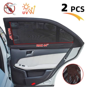 2PCS Universal Car Side Window Sunshade Sun Shade Cover Visor Mesh Screen Shield - Picture 1 of 21