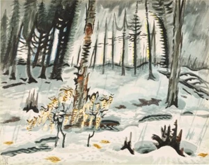 Charles Burchfield Little Trees Dancing Canvas Print 16 x 20 - Picture 1 of 4