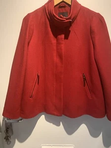 roter Kurz Mantel Jacke A- Linie Cape von Mango Gr. L - Bild 1 von 6