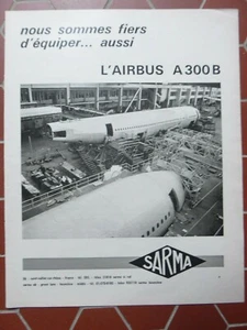 2/1972 PUB SARMA SAINT VALLIER SUR RHONE AIRBUS A.300B ORIGINAL FRENCH AD - Imagen 1 de 1