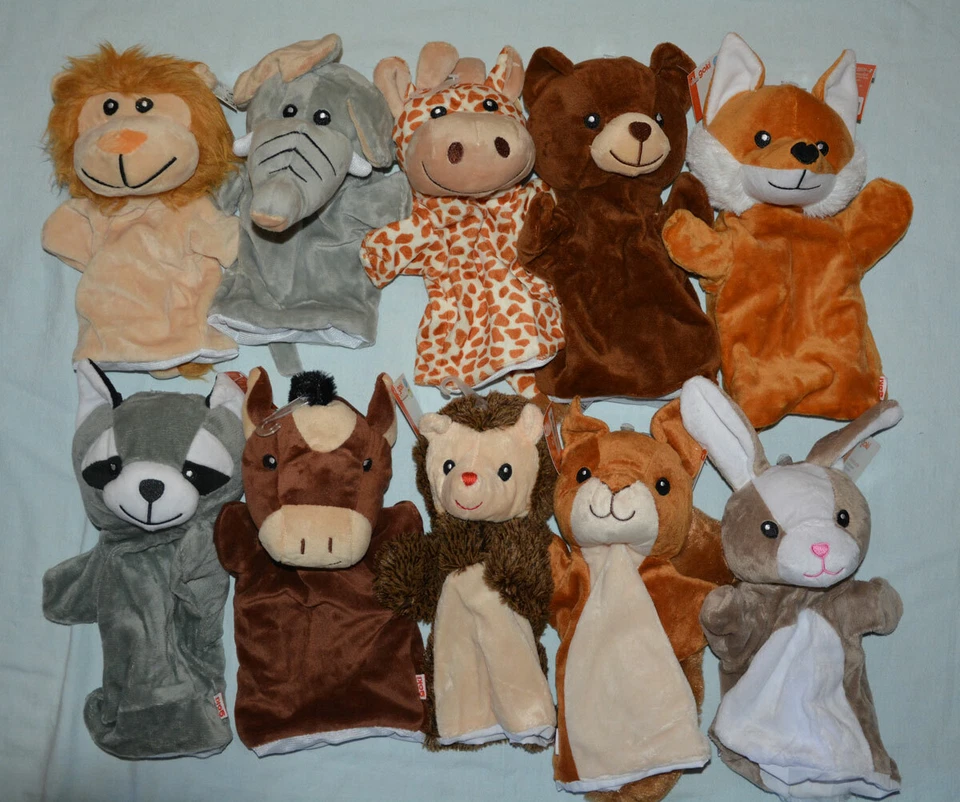 Handpuppe ,Pferd,Fuchs, Bär, Löwe, Giraffe, Hase, Igel u.a  , Tier wählbar - Bild 1 von 1
