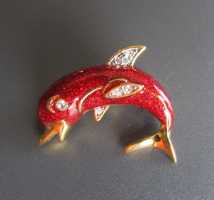 Plainville Stock Co Brosche Delphin Anstecknadel 2000 PS Co Neuzustand Vintage - Bild 1 von 6