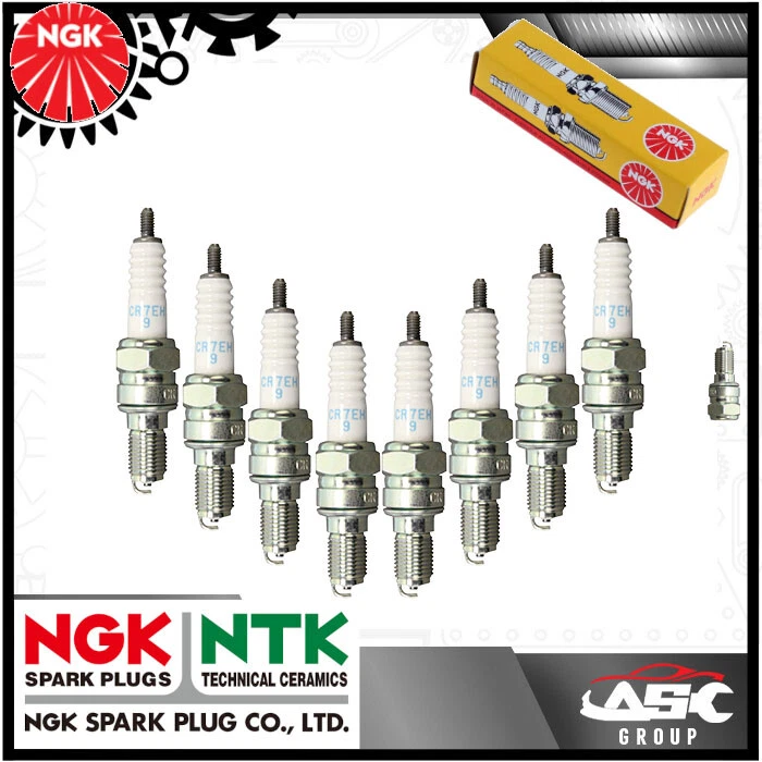 NGK Yellow Box Spark Plug - Stk No: 3486 - Part No: CR7EH-9 - x8 - Image 1 of 1