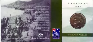 1999 Australia The Last Anzacs $1 Coin - Canberra 'C' Mintmark - Picture 1 of 2