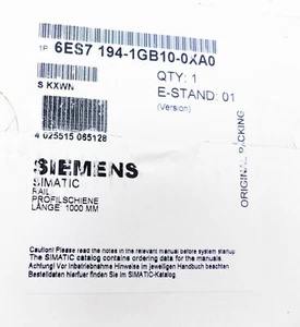 Siemens Simatic S7 6ES7194-1GB10-0XA0 Profilschiene 1000mm E: 01 -sealed- - Zdjęcie 1 z 2