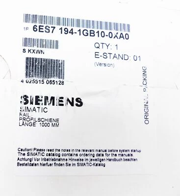 Siemens Simatic S7 6ES7194-1GB10-0XA0 Profilschiene 1000mm E: 01 -sealed- - Bild 1 von 2