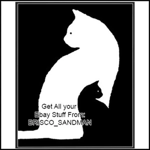 Kühlschrank Spaß Kühlschrankmagnet "Große weiße Katze, kleine schwarze Katze" Poster Magnet - Bild 1 von 3