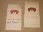 LOT 2 MENUS 4 JUILLET 1936 / AMICALE DES COLONIES / BON ETAT D'USAGE