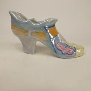 Scarpa stivaletto porcellana giapponese vintage raro fiori e foglie 5" ADK0Y - Foto 1 di 15