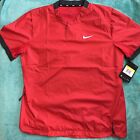 Nike Softball Lightweight Womens Small Short Sleeve Wind Jacket AV6696 Red