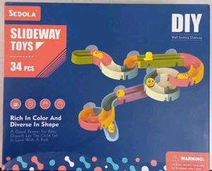 SEDOLA Happy Bath Time Play Set. Wall Sucking Slideway. Multicolor 34 Pcs Age 3+ - Picture 1 of 5