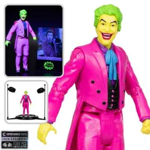 DC Retro The Joker Batman: Classic TV Series Black Light Gold Label 6" Action - Picture 1 of 7