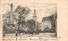 AK Oels Schlesien Kinder am Schloss mit Ehrensäule Bahnpost 1902