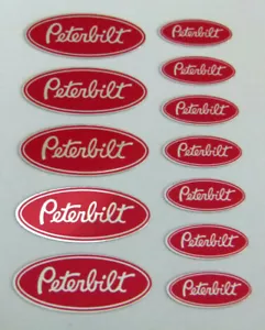 CHROM PETERBILT RED TRUCK USA 1:14 1:14,5 Tamiya STICKER RC AUFKLEBER 045 - Bild 1 von 4