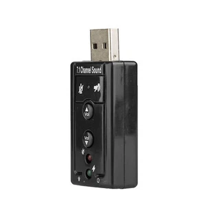 PC Laptop USB Sound Card External Audio Adapter Virtual 7.1CH 3.5mm Mic Speaker - Picture 1 of 8