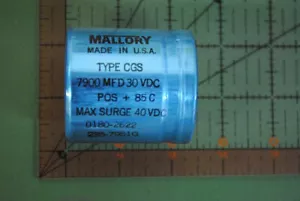7900uF 30V MALLORY COMPUTER GRADE KONDENSATOR CGS792U030 30vdc Auflösung! 42 Teile - Bild 1 von 2