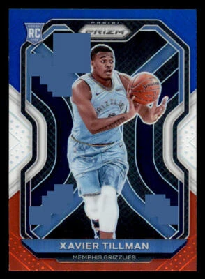 2020-21 Panini Prizm Prizms Red White and Blue #299 Xavier Tillman - Image 1 of 2