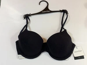 CALVIN KLEIN Modern Cotton T-Shirt Bra Black 34C BRAND NEW - Picture 1 of 2