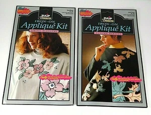 Tulip Treasures Iron On Applique Kit Vintage Autumn Harvest Spring Blossoms NOS - Picture 1 of 6