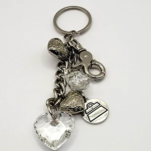 Heart Keychain with Charms and Clip Silver Tone Key Ring Kathy Van Zeeland - Picture 1 of 24