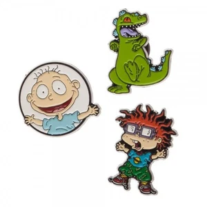 Nickelodeon Ufficiale RUGRATS Set di 3 Spille Spille Bavero Tommy Chucky Reptar - Foto 1 di 5