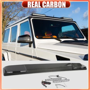Alerón de techo delantero de carbono real con LED para Benz Clase G W463 G63 G500 G550 2014-18 - Imagen 1 de 16