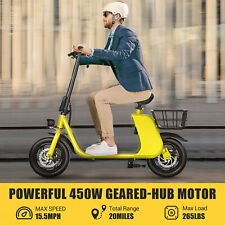  450W Ebike Sports Electric Scooter Adult with Seat Electric Moped E-Scooter US