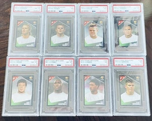 David Beckham Wayne Rooney Rookie 2004 Panini UEFA Euro England Team Lot (8) PSA - Picture 1 of 3