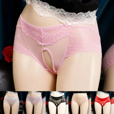 Men's Sissy Pouch Panties Underwear Lace Bikini Briefs Thongs Knicker Breathable - Image 1 of 4