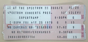 Original SUPERTRAMP 1979 CONCERT TICKET STUB Philadelphia Spectrum - Picture 1 of 1