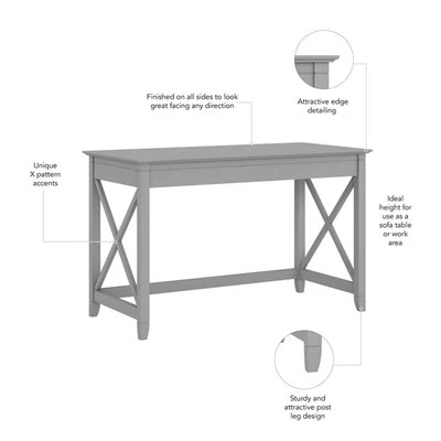 Escritorio Key West 48W en gris Cape Cod - madera de ingeniería Foto 1 de 4