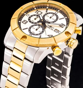 Invicta Mens 18K Champagne Gold Silver Dial Two Tone Bracelet SPECIALTY Watch - Picture 1 of 10