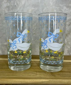 Vintage Kitchenware. Vintage Goose Glasses. Retro Drinking Glasses. Geese. - Picture 1 of 6