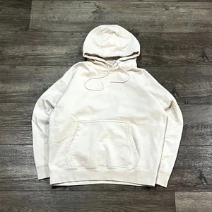 Size Large L Men’s Nike Lab Solo Swoosh Fleece Pullover Hoodie Phantom White - Picture 1 of 5