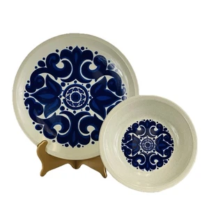 TOLEDO by WEDGWOOD , Oven To Table, 10" Plate & Coupe Soup Bowl Set, England - Picture 1 of 9