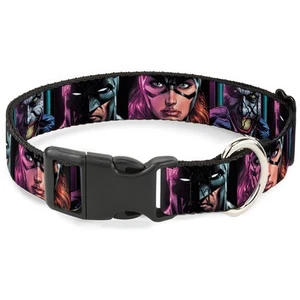 DC Comics Pet Collar, Dog Collar Plastic Buckle, Batman Batgirl and Joker Com... - Picture 1 of 8